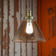 Clear Glass Shade Pendant Brass Light E27 10W Clear Glass Shade Pendant Brass Light E27 10W